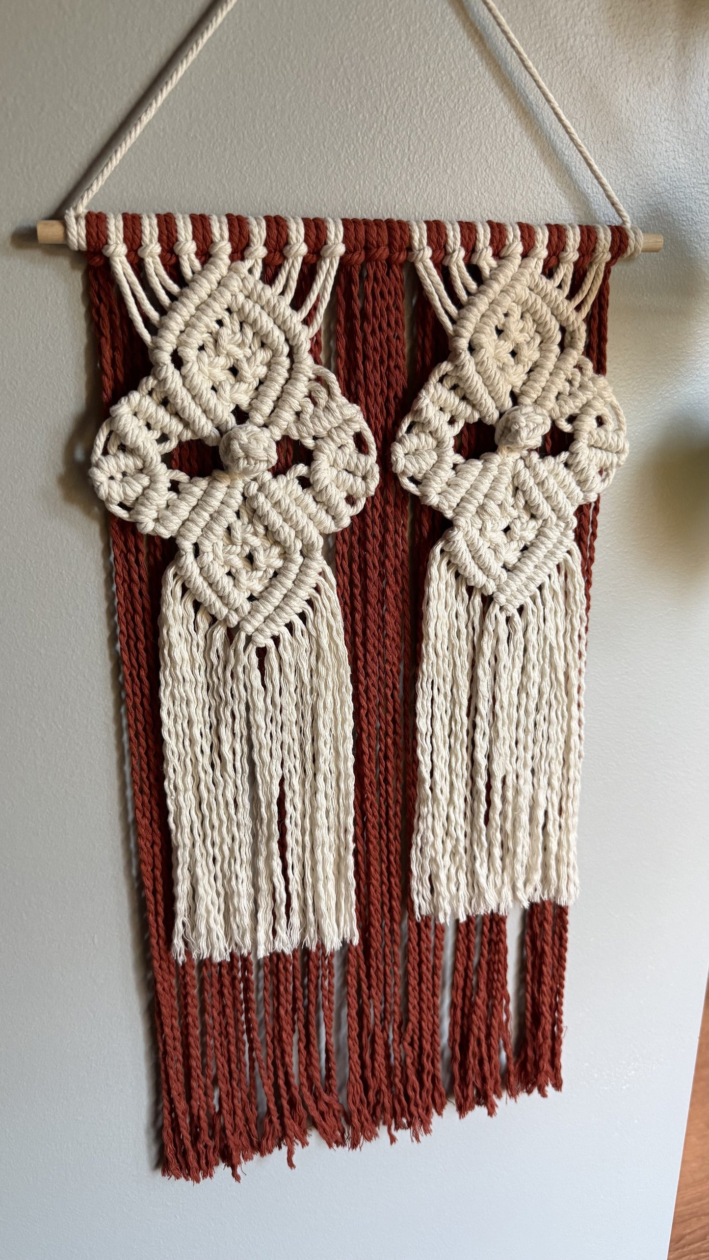 Unique Ornamental Macrame Curves and Berries
