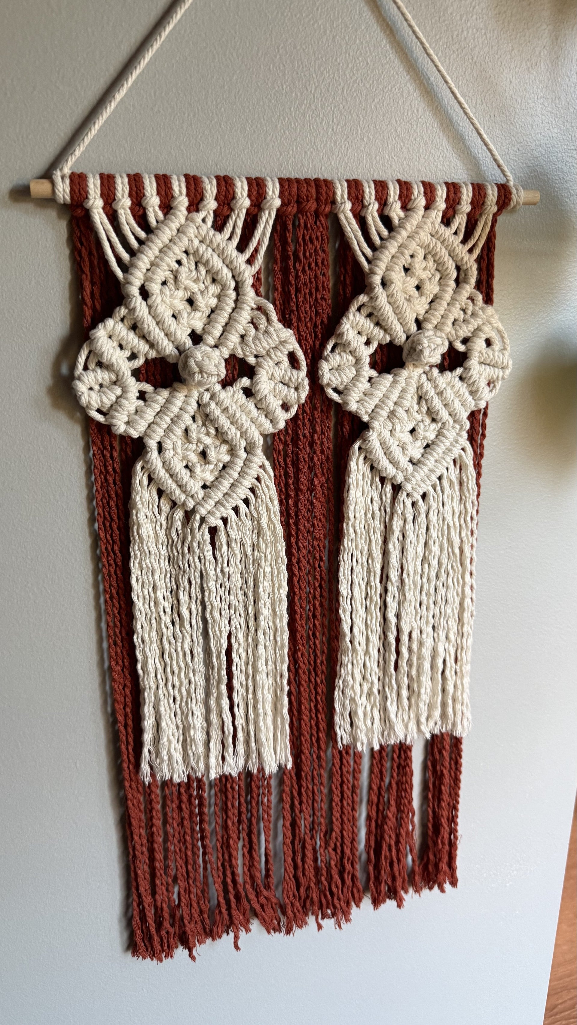 Unique Ornamental Macrame Curves and Berries