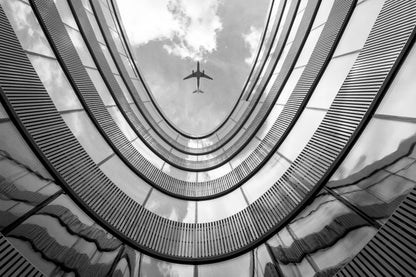 Urban Intersections in the Sky Architectural Photograph Canvas Wall Art Print