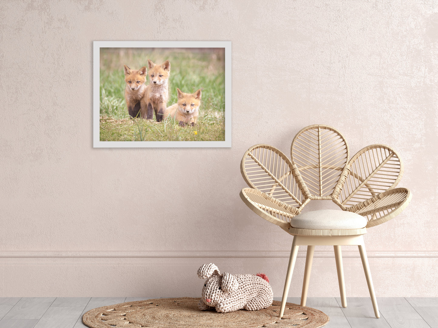 Baby Red Fox Kits Siblings Wildlife Photo DIY Wall Decor Instant Download Print - Printable