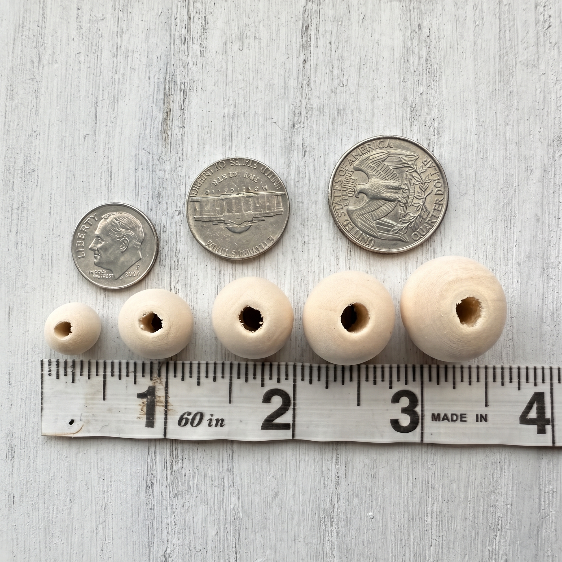 Wooden Bead Sizes MM