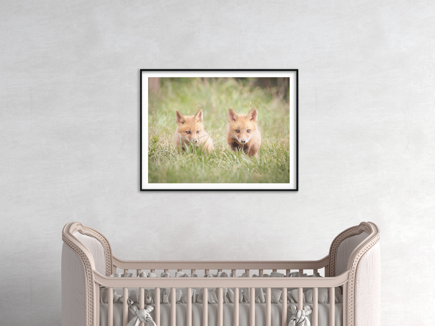 Baby Red Fox Learning to Hunt Wildlife Photo DIY Wall Decor Instant Download Print - Printable