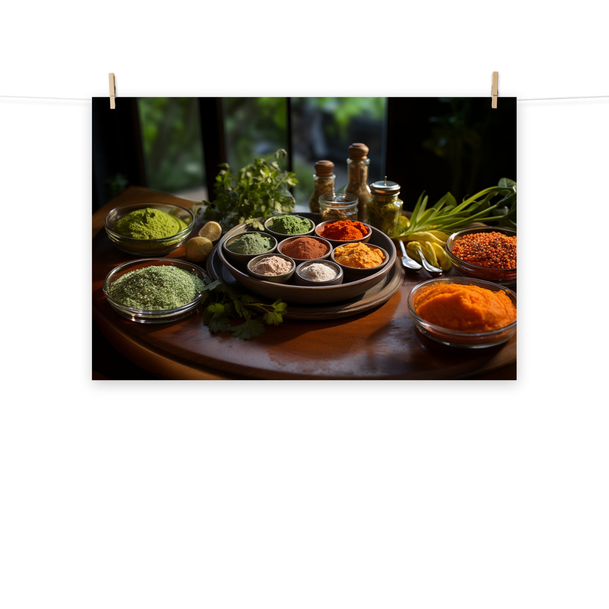 art food: A Culinary Rainbow Photorealism Frameable Art Print