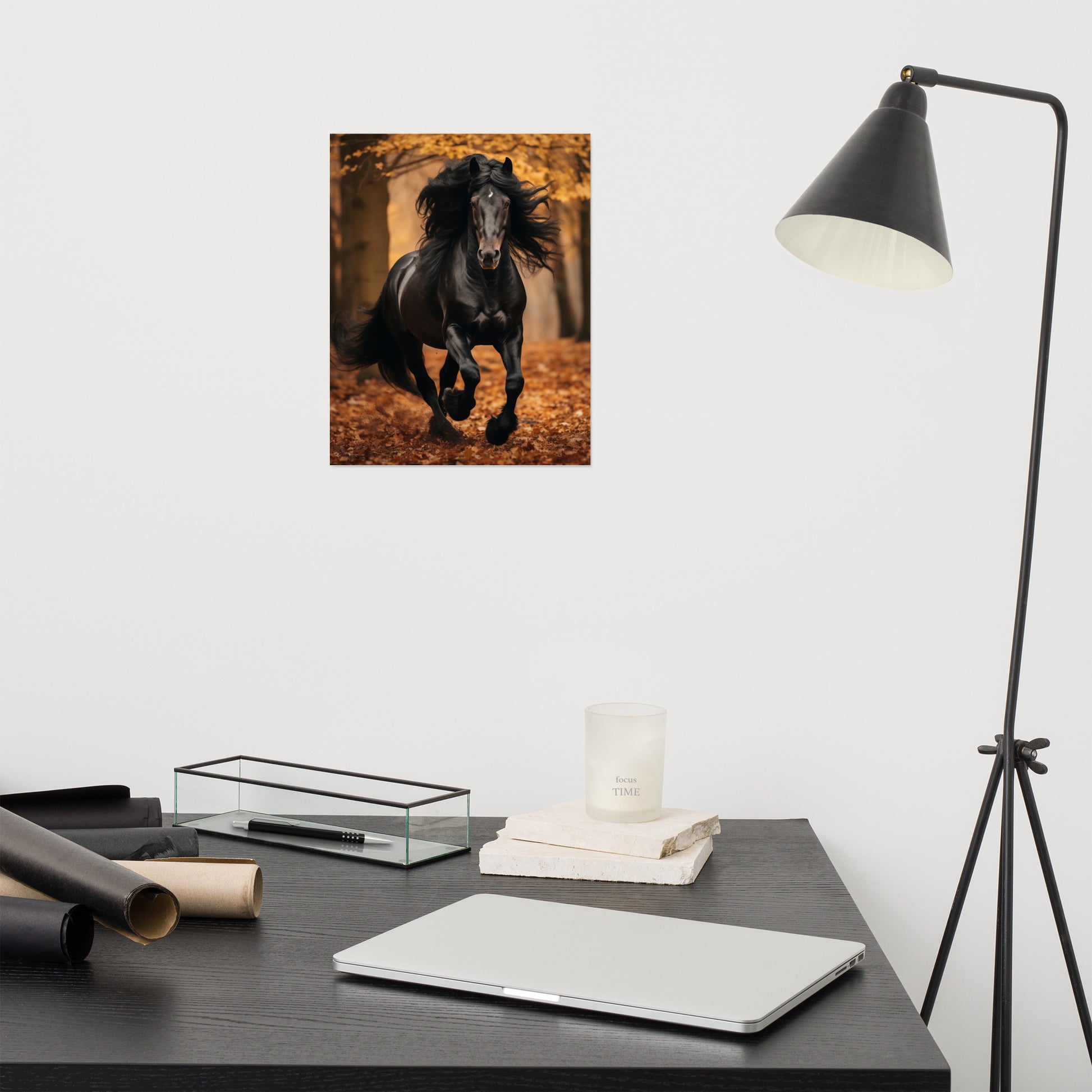 autumn art: A Brush with Freedom Rustic Wildlife Photorealism
