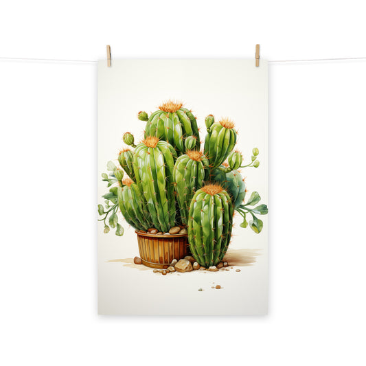 cactus wall decor: A Collection of Cacti Photorealism Frameable Art Print