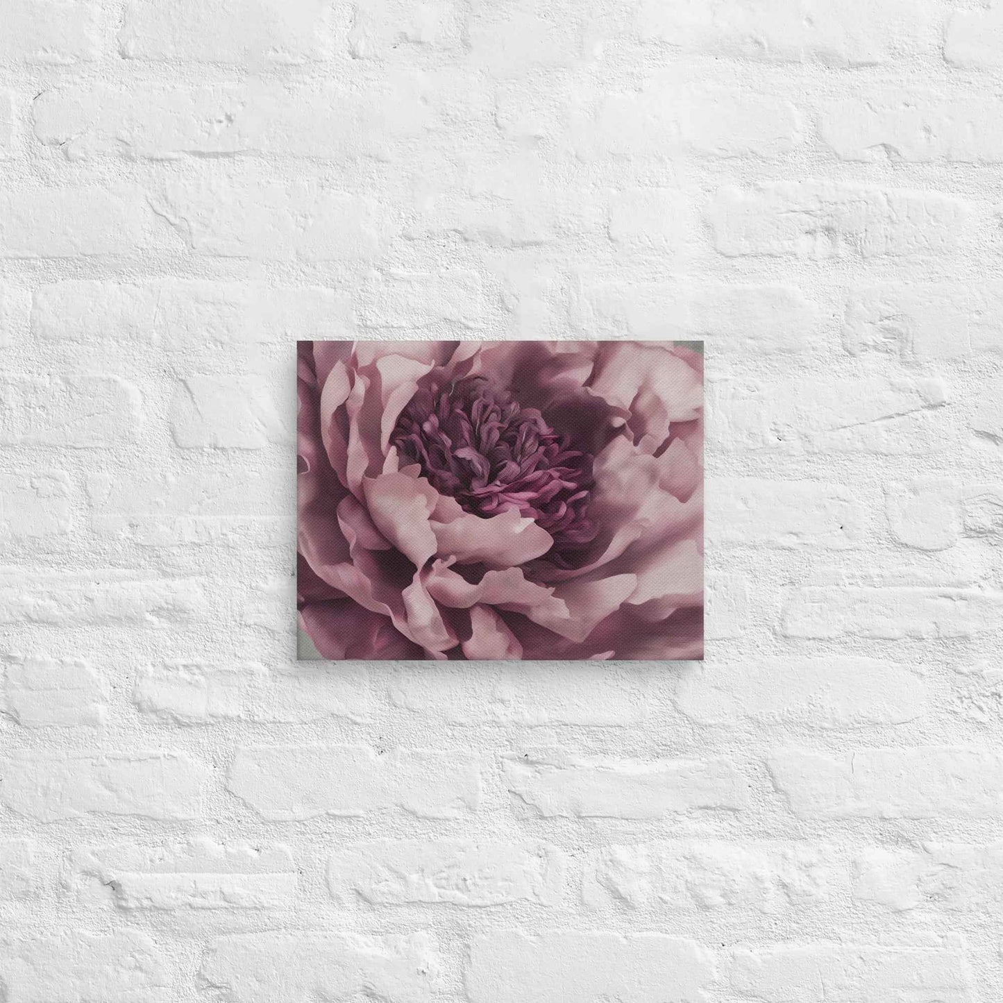 Painted Grace Floral Digital Artwork Pink Peony Wall Art Canvas Print