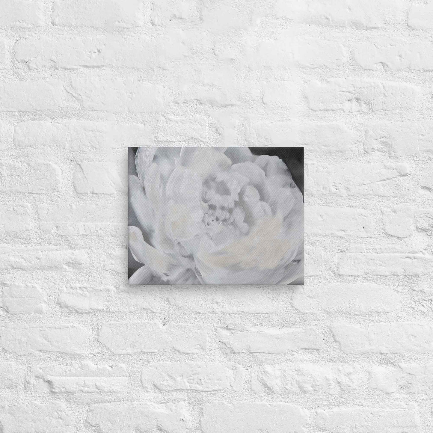 Shadowed Grace Digital Artwork Peony Oil Painting Canvas Wall Art Print
