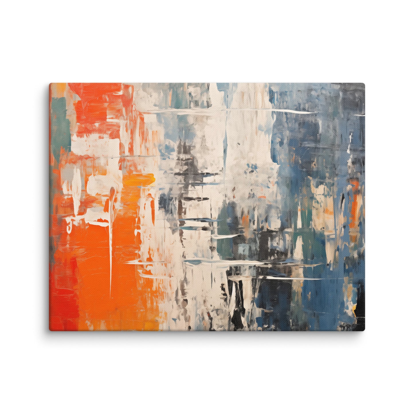 Abstract Artwork: Chromatic Crossroads Digital Painting Canvas Wall Art Print