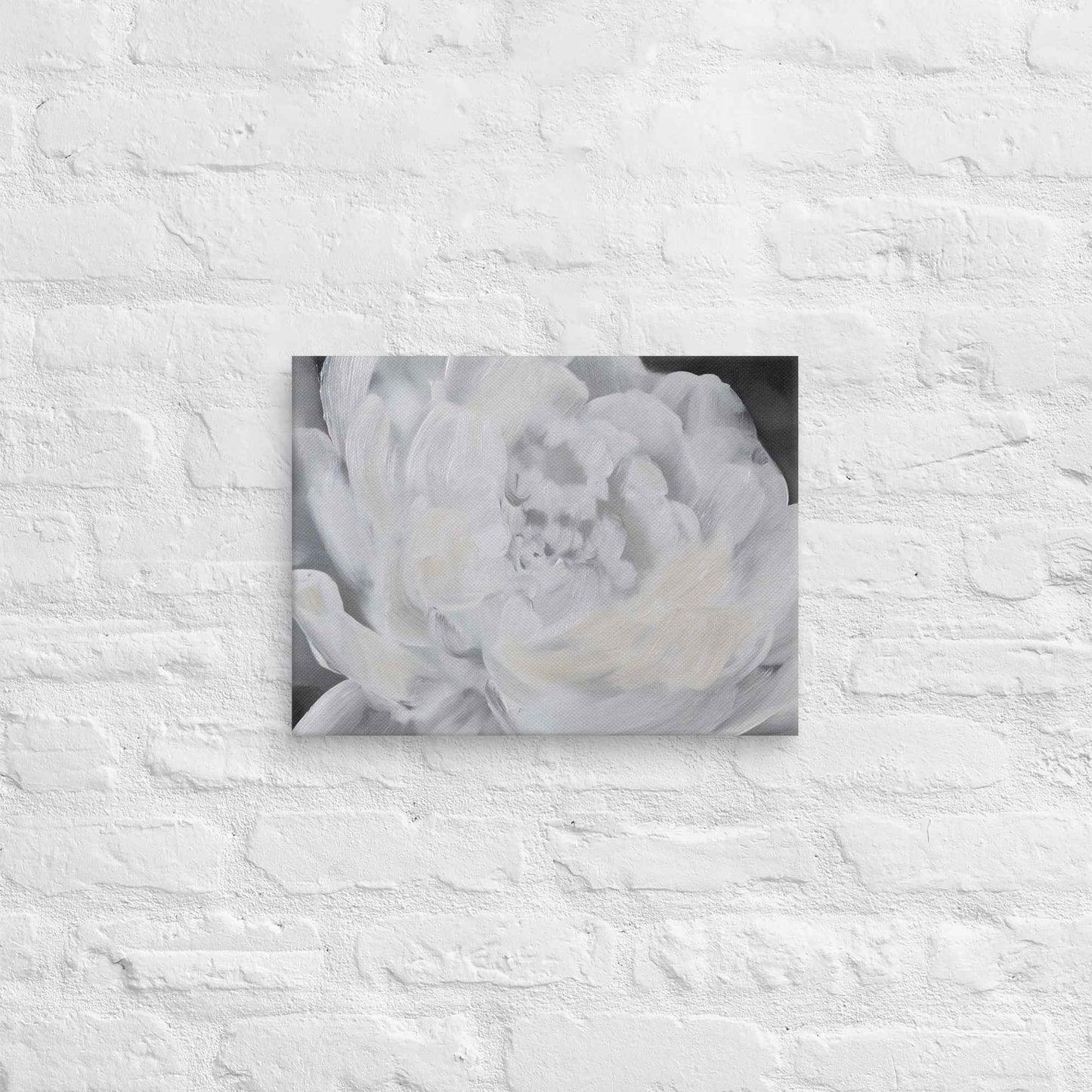Shadowed Grace Digital Artwork Peony Oil Painting Canvas Wall Art Print