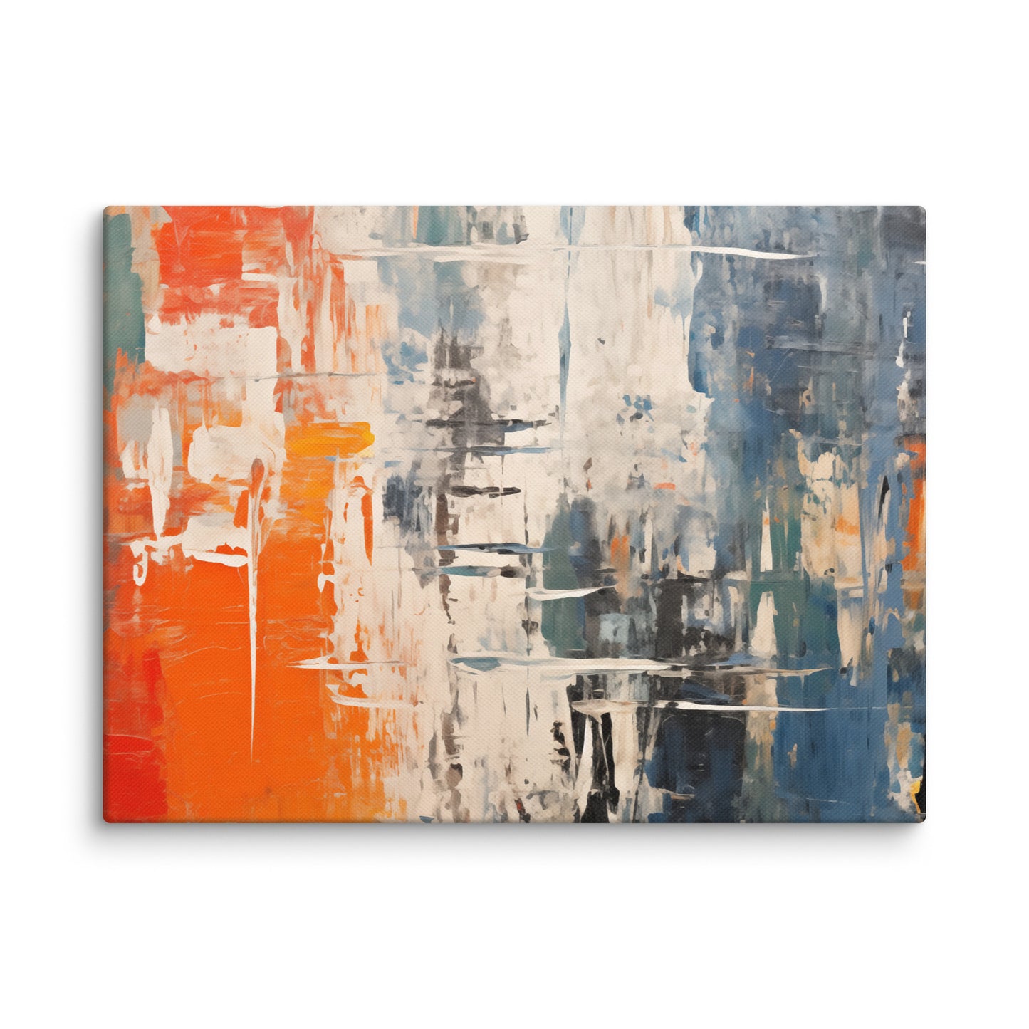 Abstract Artwork: Chromatic Crossroads Digital Painting Canvas Wall Art Print