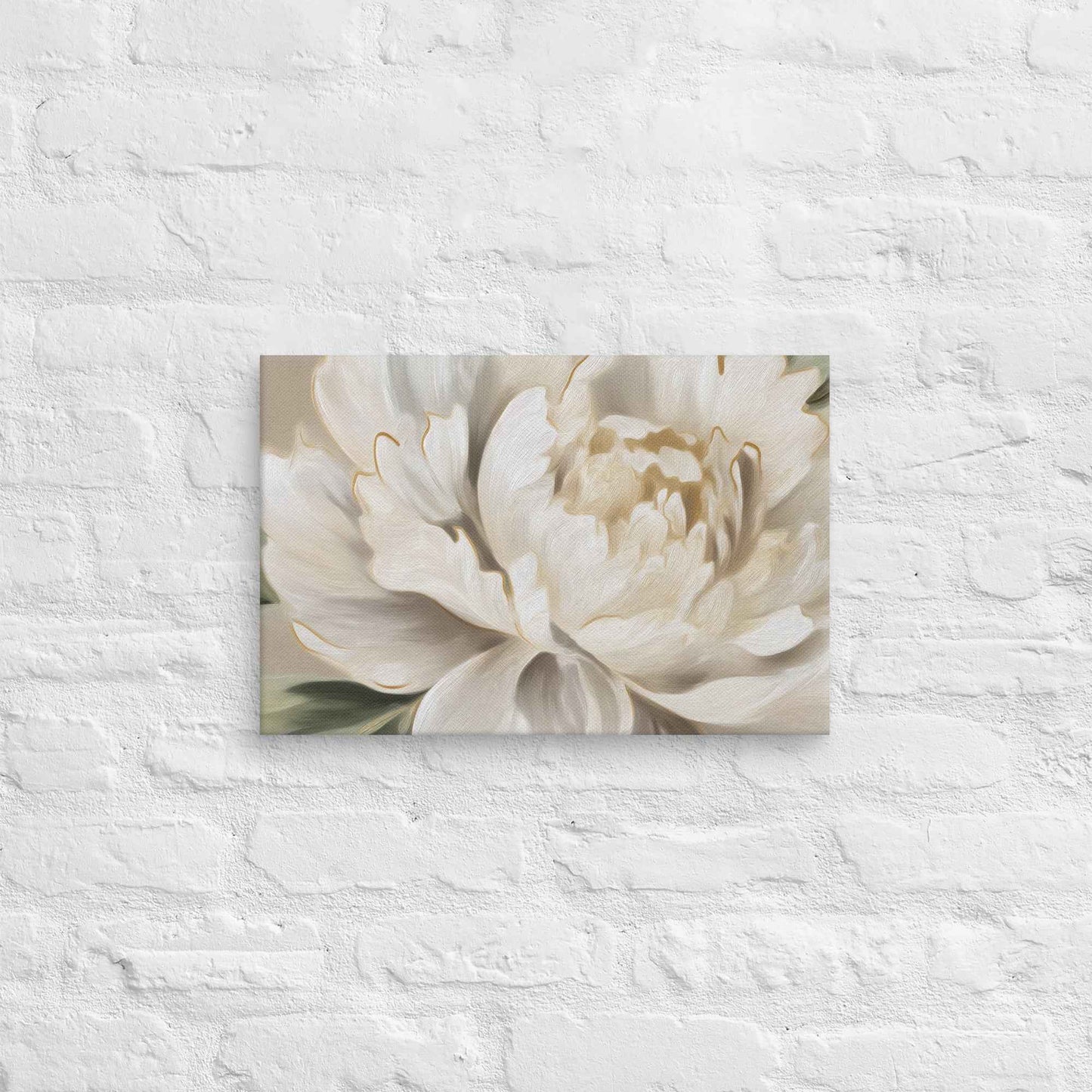 A Whisper of Spring Digital Artwork Peonies Painting Floral Canvas Wall Art Print