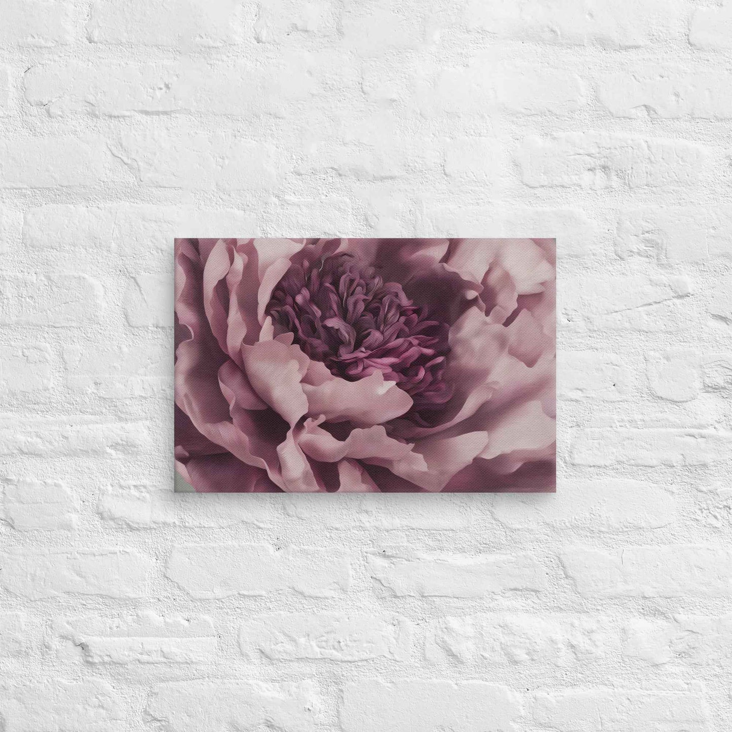 Painted Grace Floral Digital Artwork Pink Peony Wall Art Canvas Print