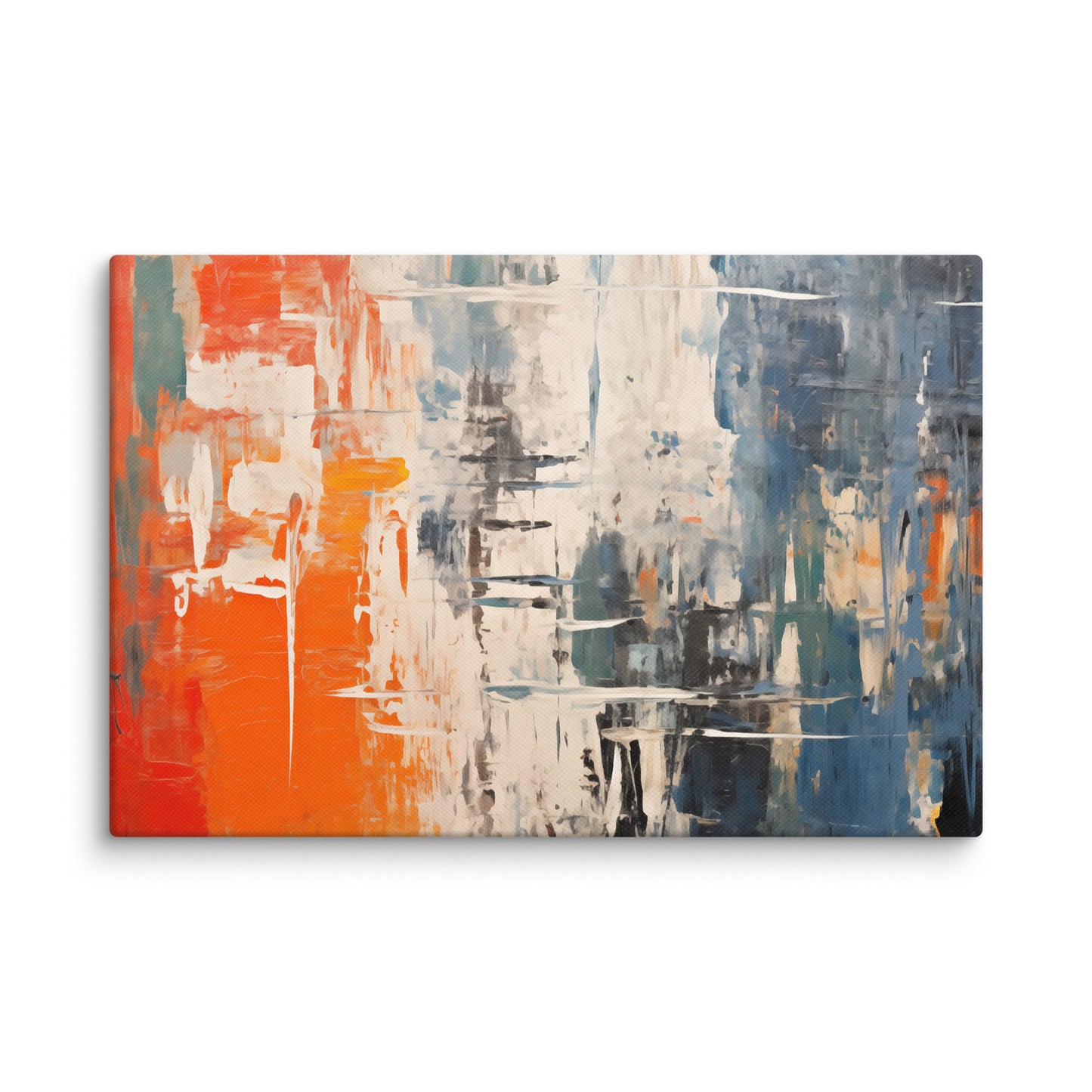 Abstract Artwork: Chromatic Crossroads Digital Painting Canvas Wall Art Print