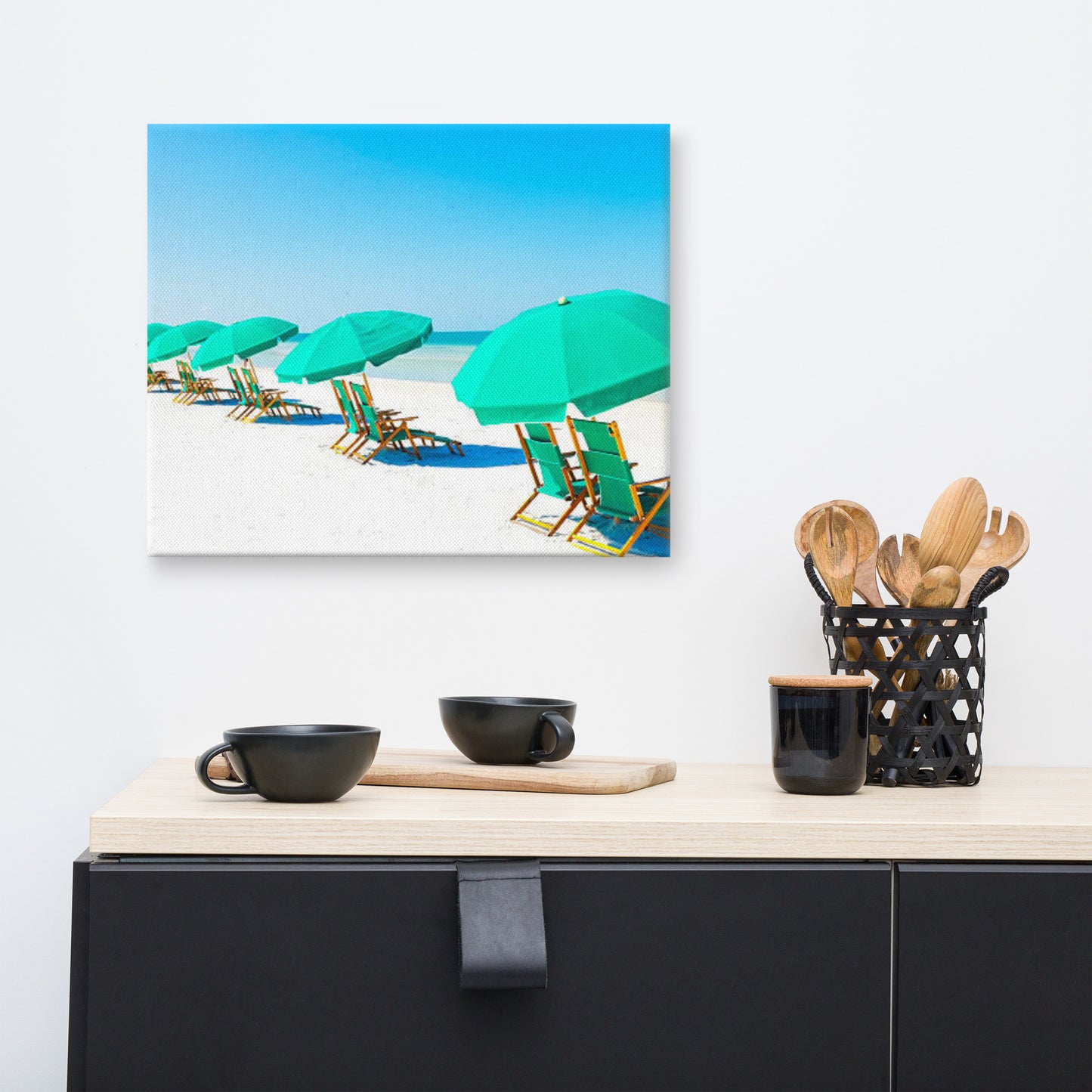 Lazy Days Coastal Beach Landscape Photograph Canvas Wall Art Print