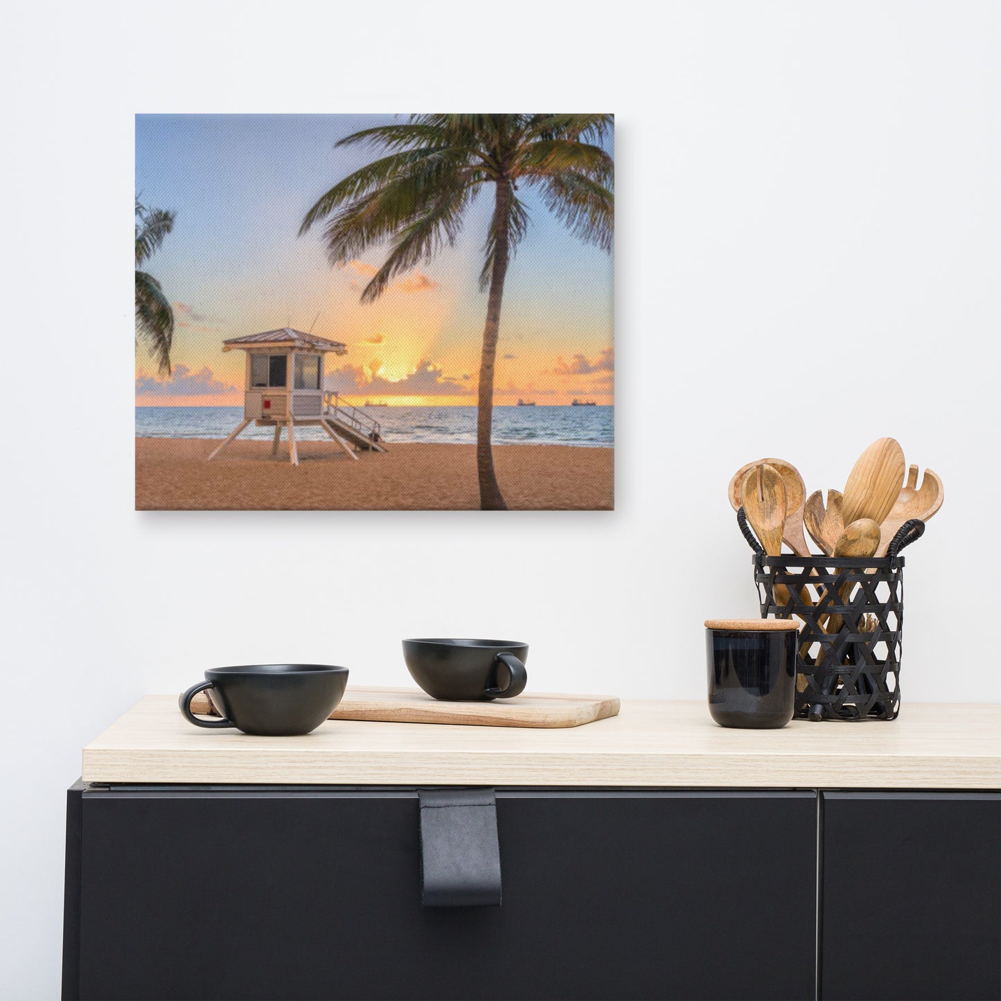 Sunrise Sentinel Coastal Beach Landscape Photograph Canvas Wall Art Print