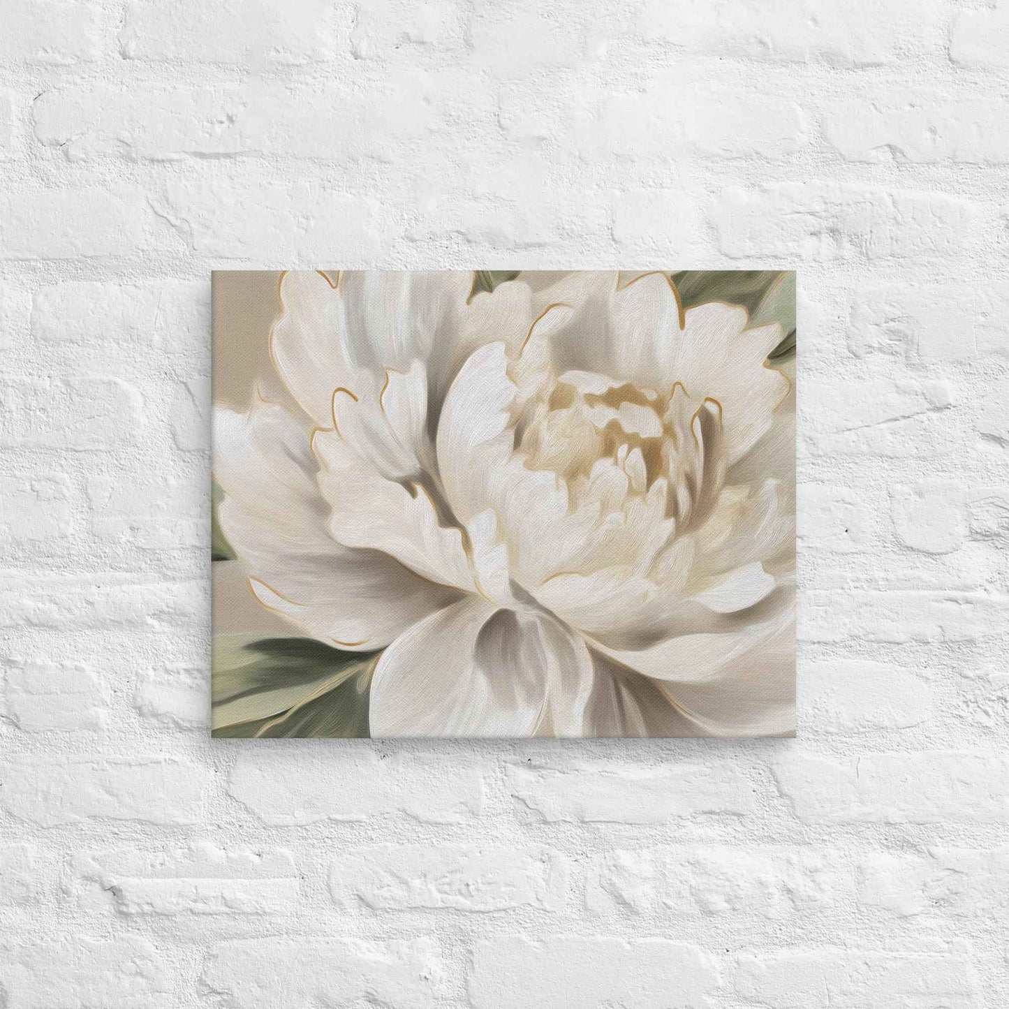 A Whisper of Spring Digital Artwork Peonies Painting Floral Canvas Wall Art Print
