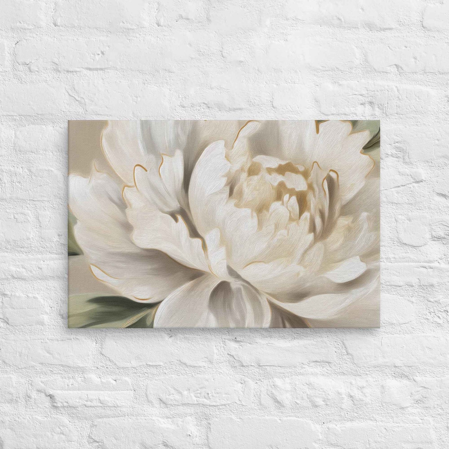 A Whisper of Spring Digital Artwork Peonies Painting Floral Canvas Wall Art Print