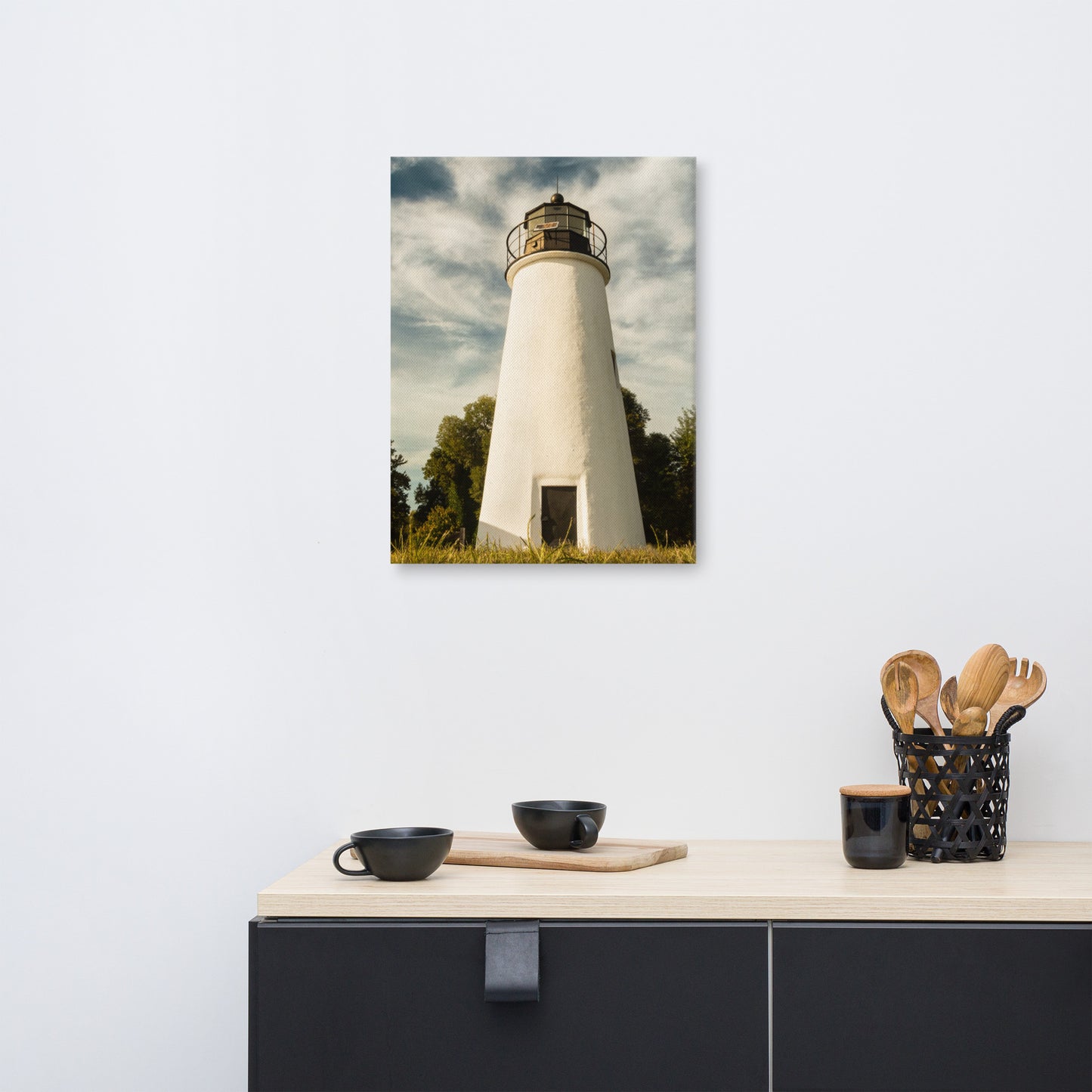 Turkey Point Lighthouse Standing Tall Coastal Landscape Canvas Wall Art Prints