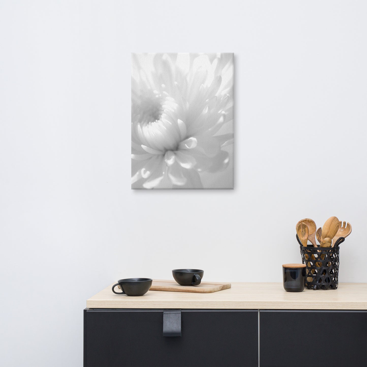 Infrared Flower Black and White Floral Nature Canvas Wall Art Prints