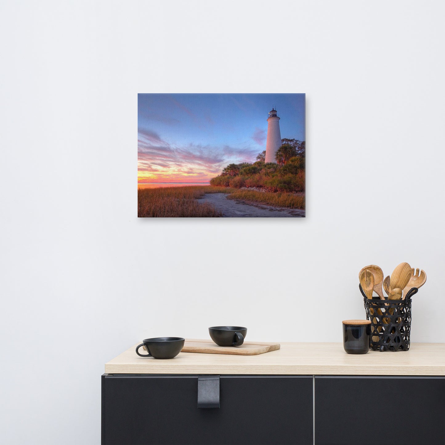 St. Marks Majesty A Beacon of Tranquility Lighthouse Architectural Coastal Beach Photograph Wall Art print