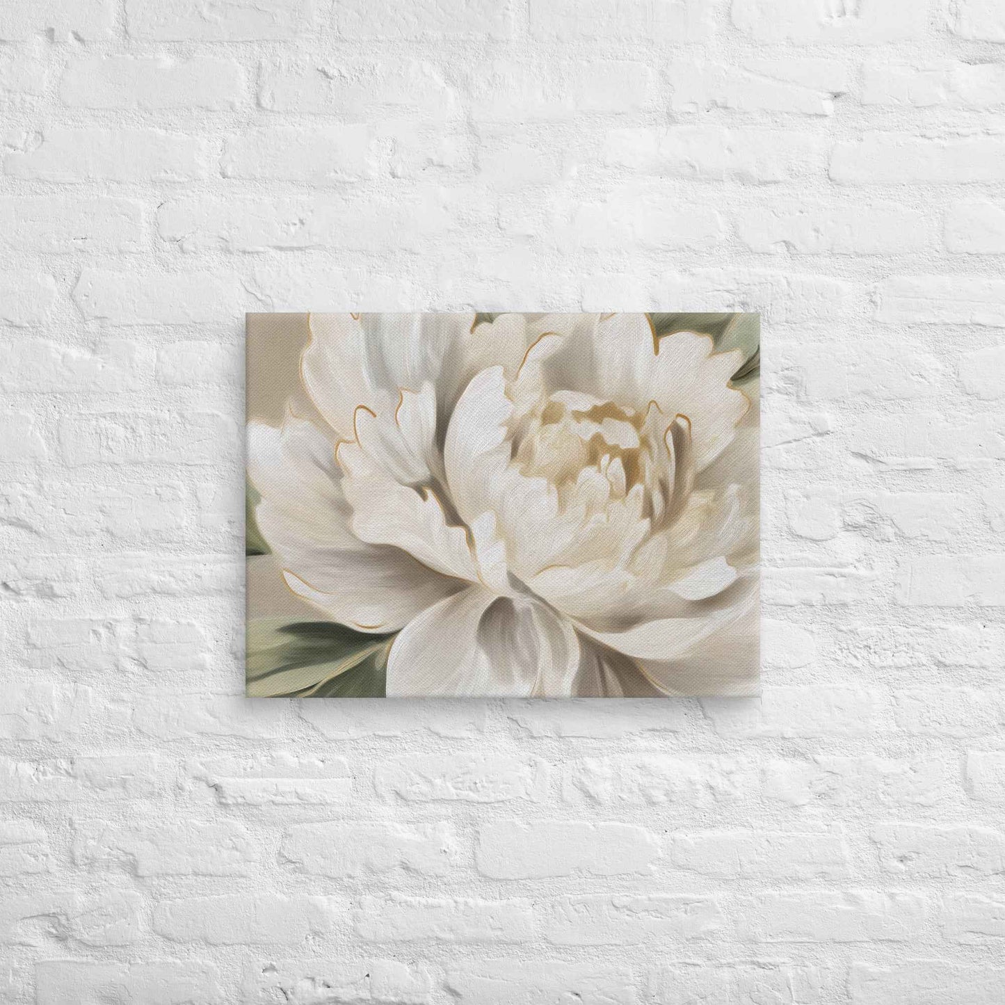 A Whisper of Spring Digital Artwork Peonies Painting Floral Canvas Wall Art Print