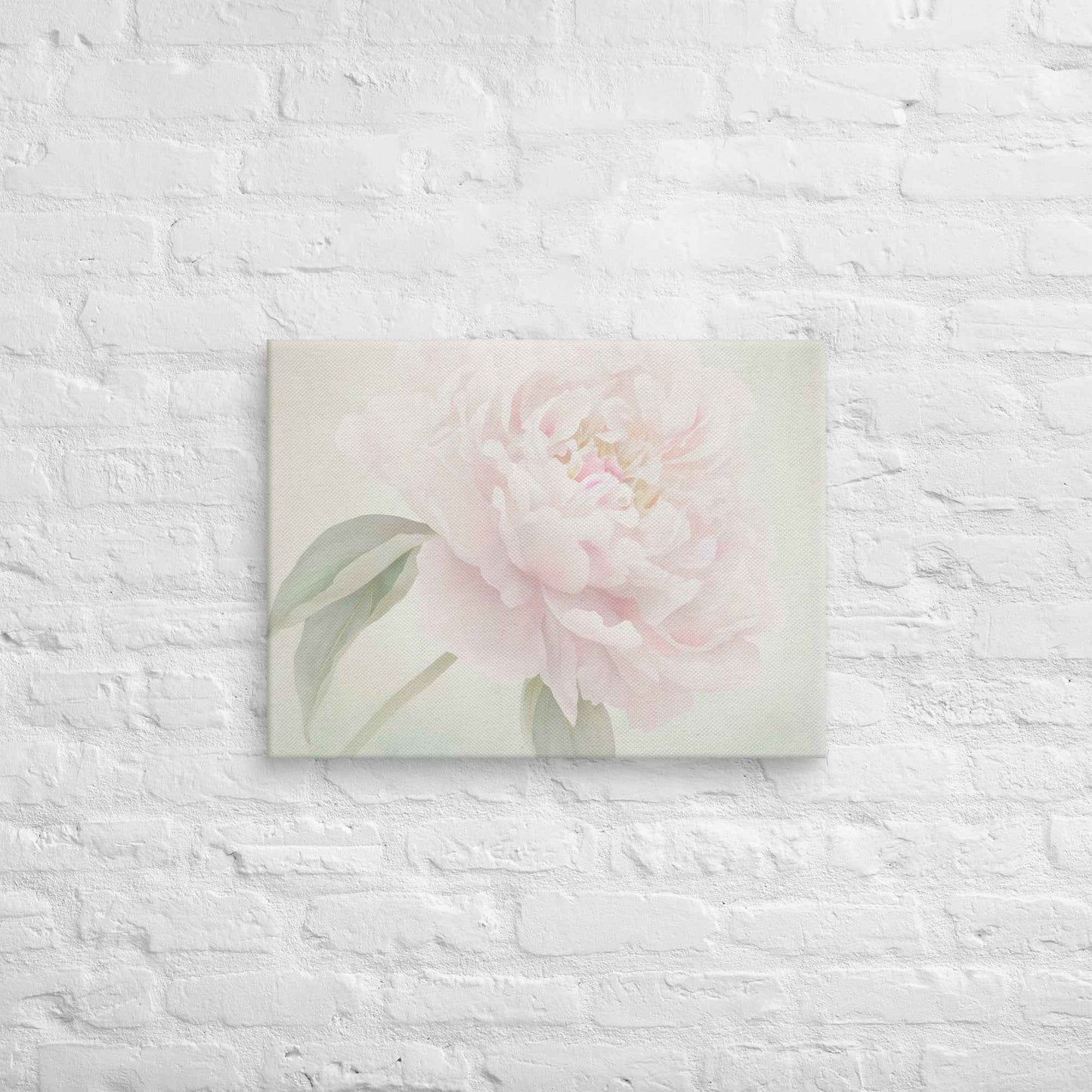 Hazy Bloom Floral Digital Artwork Peony Still Life Canvas Wall Art Print