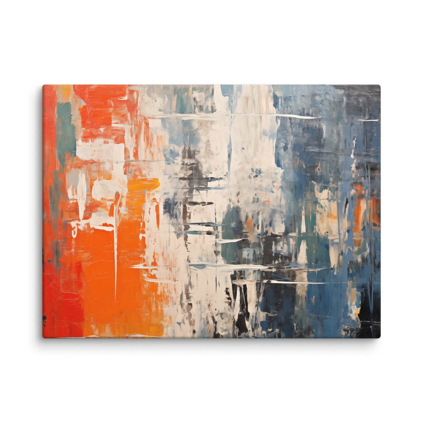 Abstract Artwork: Chromatic Crossroads Digital Painting Canvas Wall Art Print