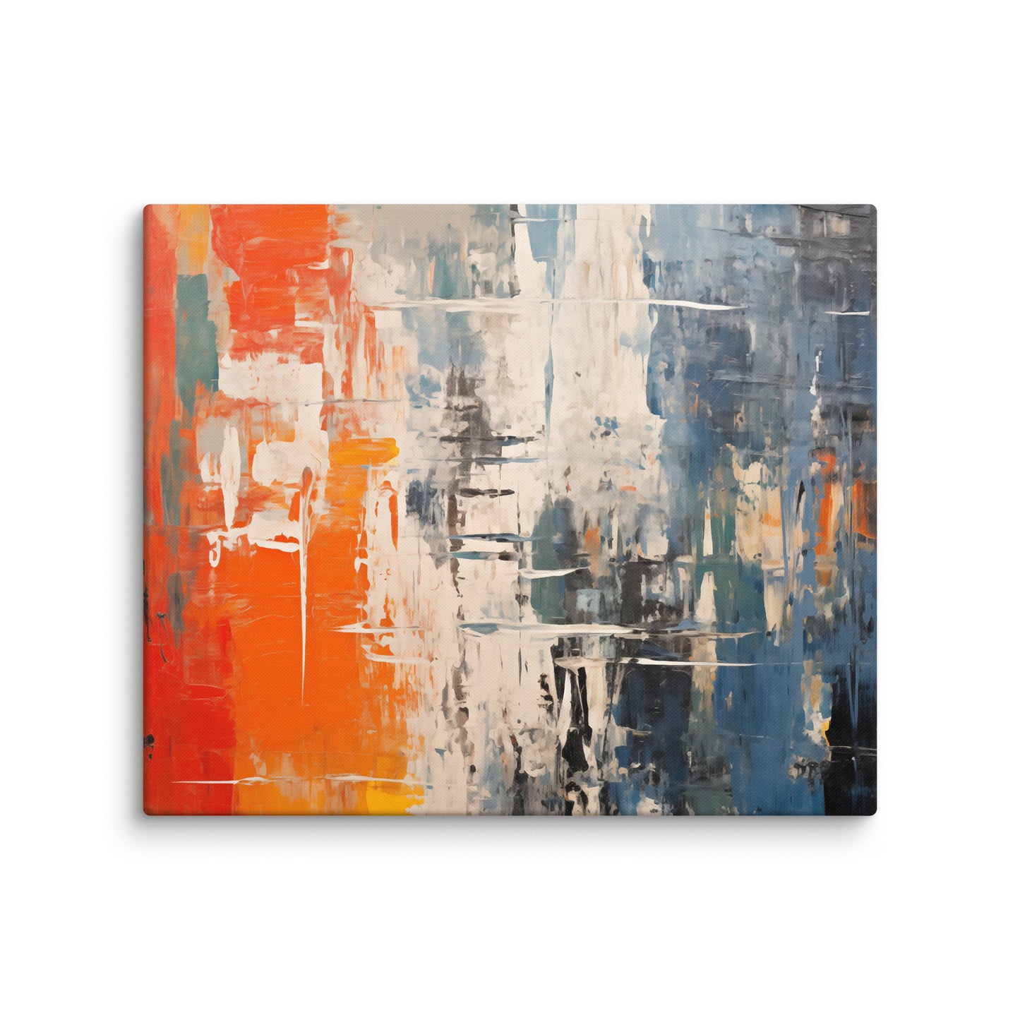 Abstract Artwork: Chromatic Crossroads Digital Painting Canvas Wall Art Print