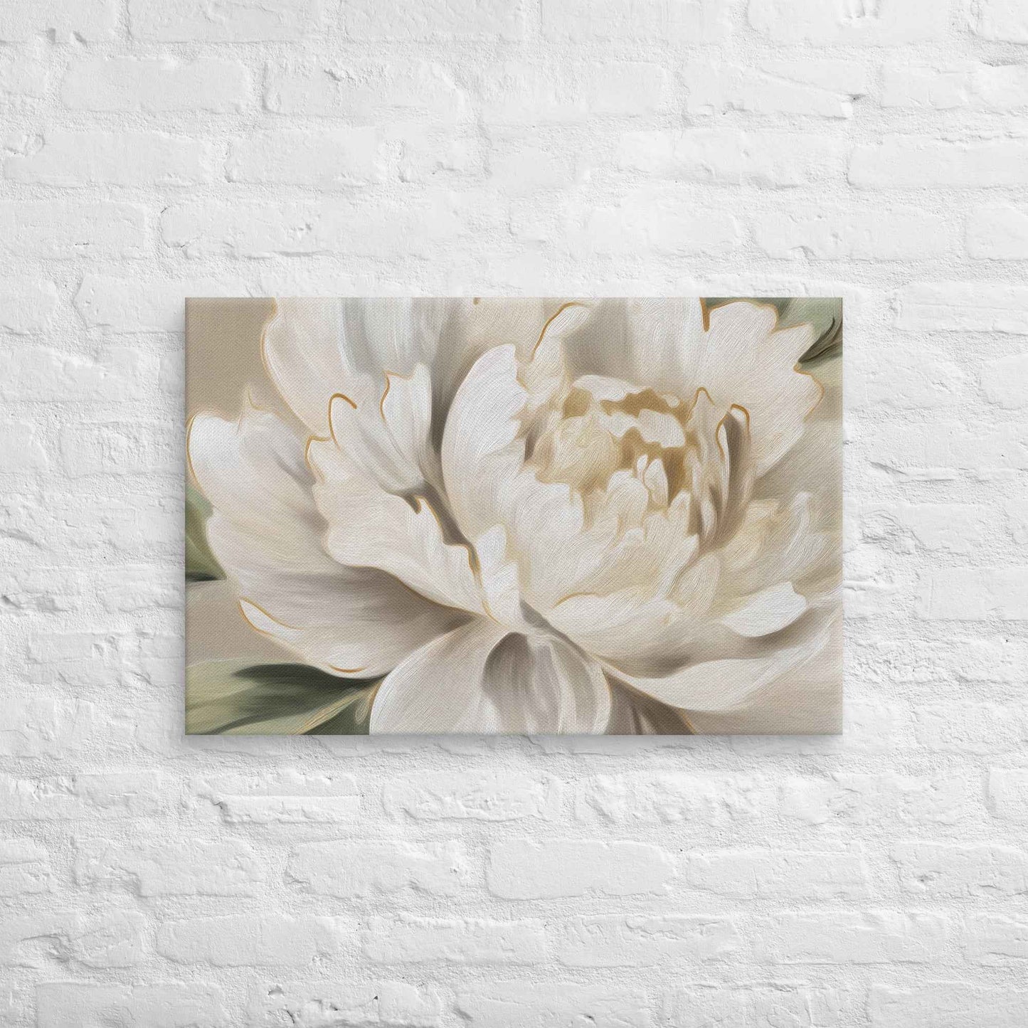 A Whisper of Spring Digital Artwork Peonies Painting Floral Canvas Wall Art Print