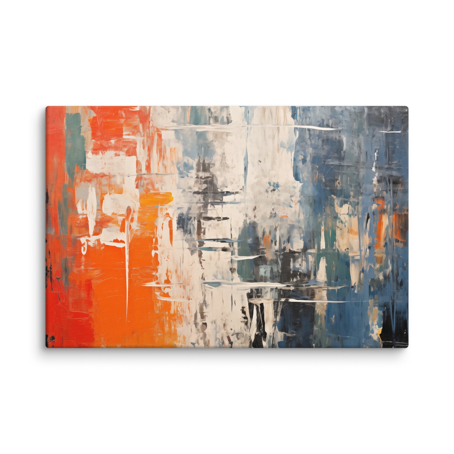 Abstract Artwork: Chromatic Crossroads Digital Painting Canvas Wall Art Print