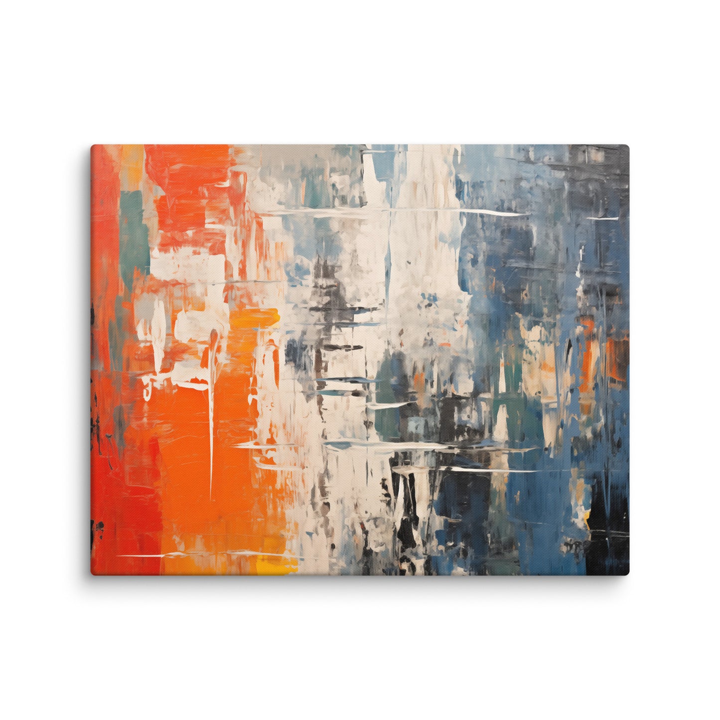 Abstract Artwork: Chromatic Crossroads Digital Painting Canvas Wall Art Print