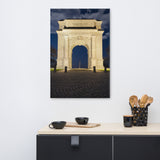 Night Photo at Valley Forge Arch Urban Landscape Traditional Canvas Wall Art Print