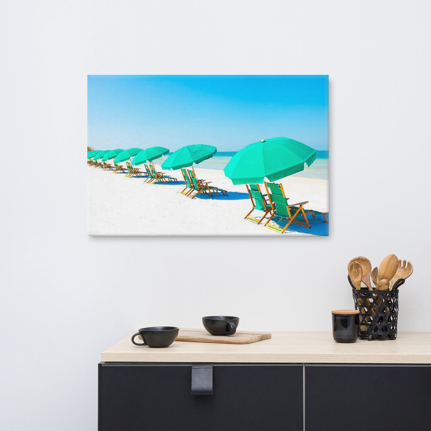 Lazy Days Coastal Beach Landscape Photograph Canvas Wall Art Print