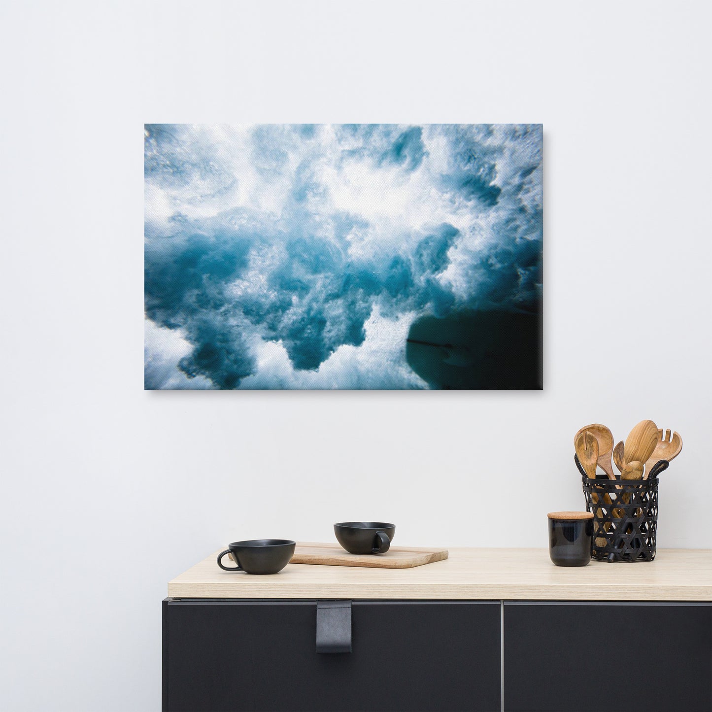 The Ocean's Embrace Coastal Lifestyle Abstract Nature Photograph Canvas Wall Art Print