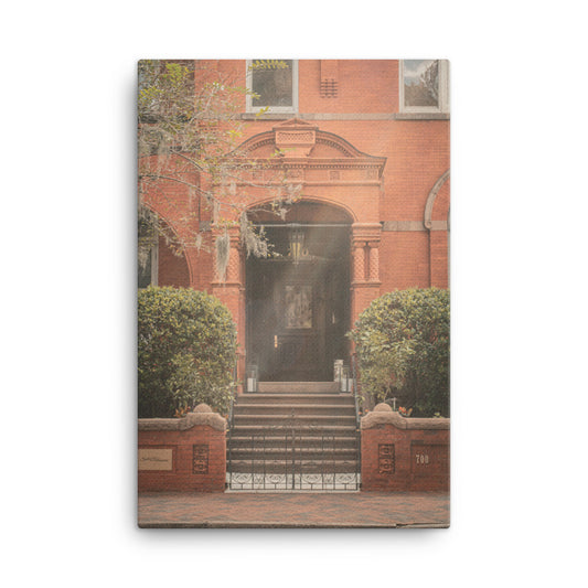 Lewis Kayton House Doorway Mansion on Forsyth Park Canvas Wall Art Prints