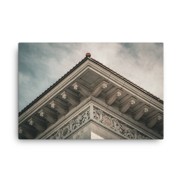 Roof Line of Tomochichi Federal Building Savannah GA Canvas Wall Art Prints