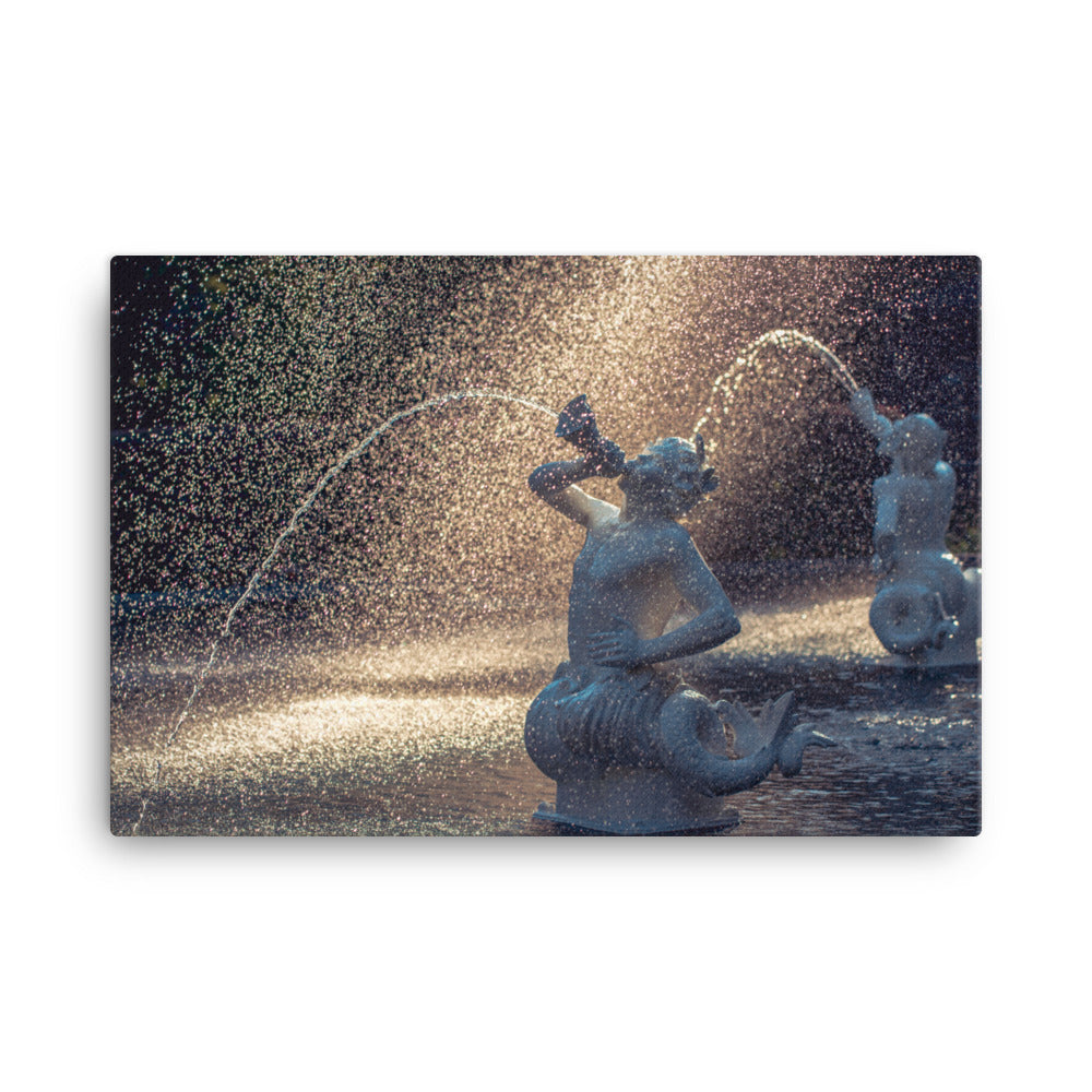 Fountain Forsyth Park Savannah Ga Canvas Wall Art Prints