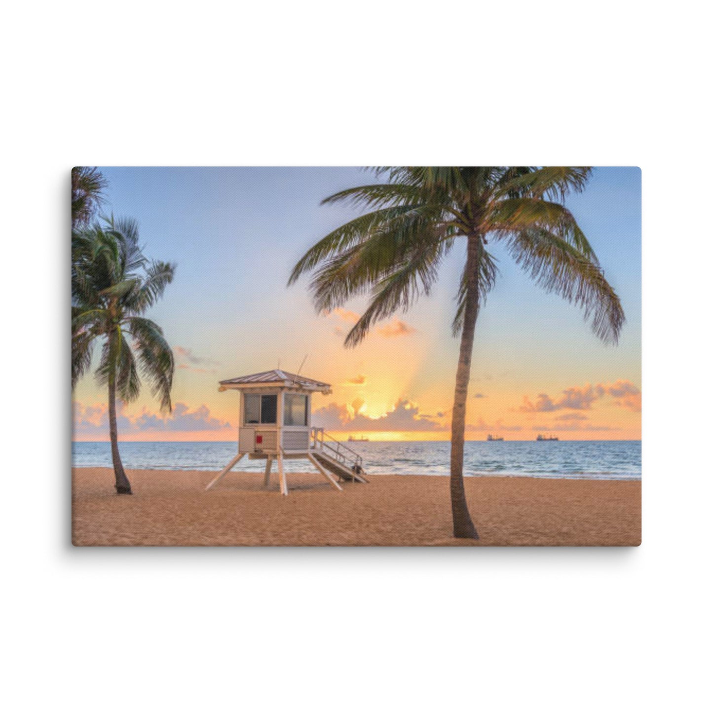 Sunrise Sentinel Coastal Beach Landscape Photograph Canvas Wall Art Print
