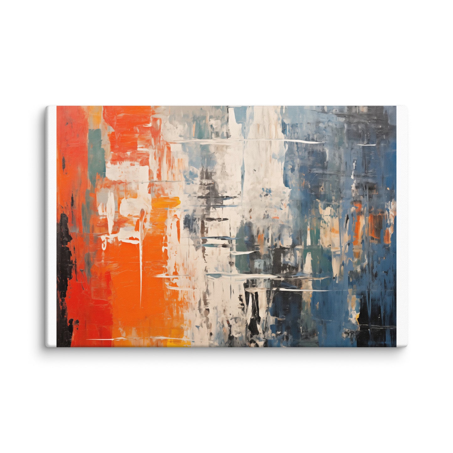 Abstract Artwork: Chromatic Crossroads Digital Painting Canvas Wall Art Print