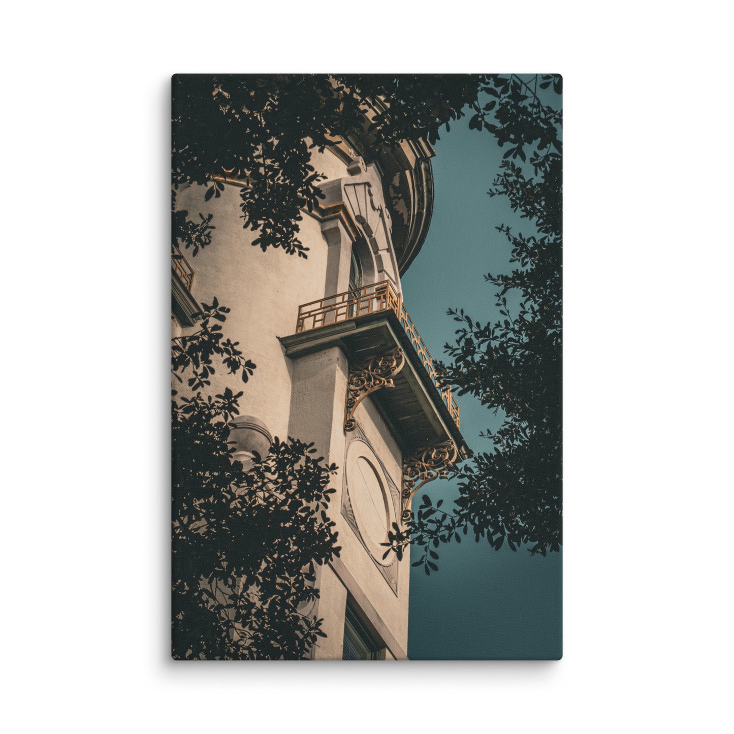 Decorative Turret Window & Trees Canvas Wall Art Prints