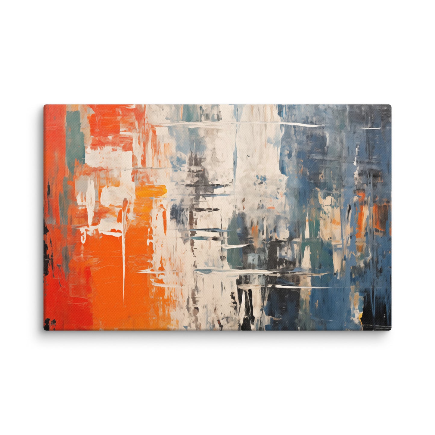 Abstract Artwork: Chromatic Crossroads Digital Painting Canvas Wall Art Print