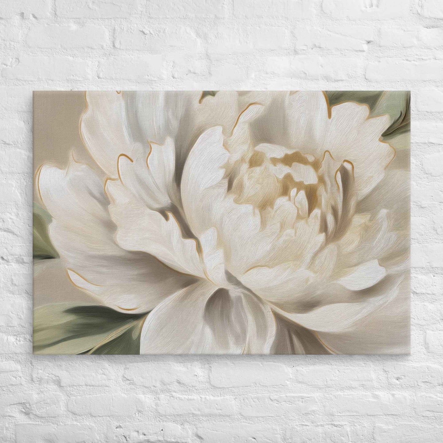 A Whisper of Spring Digital Artwork Peonies Painting Floral Canvas Wall Art Print