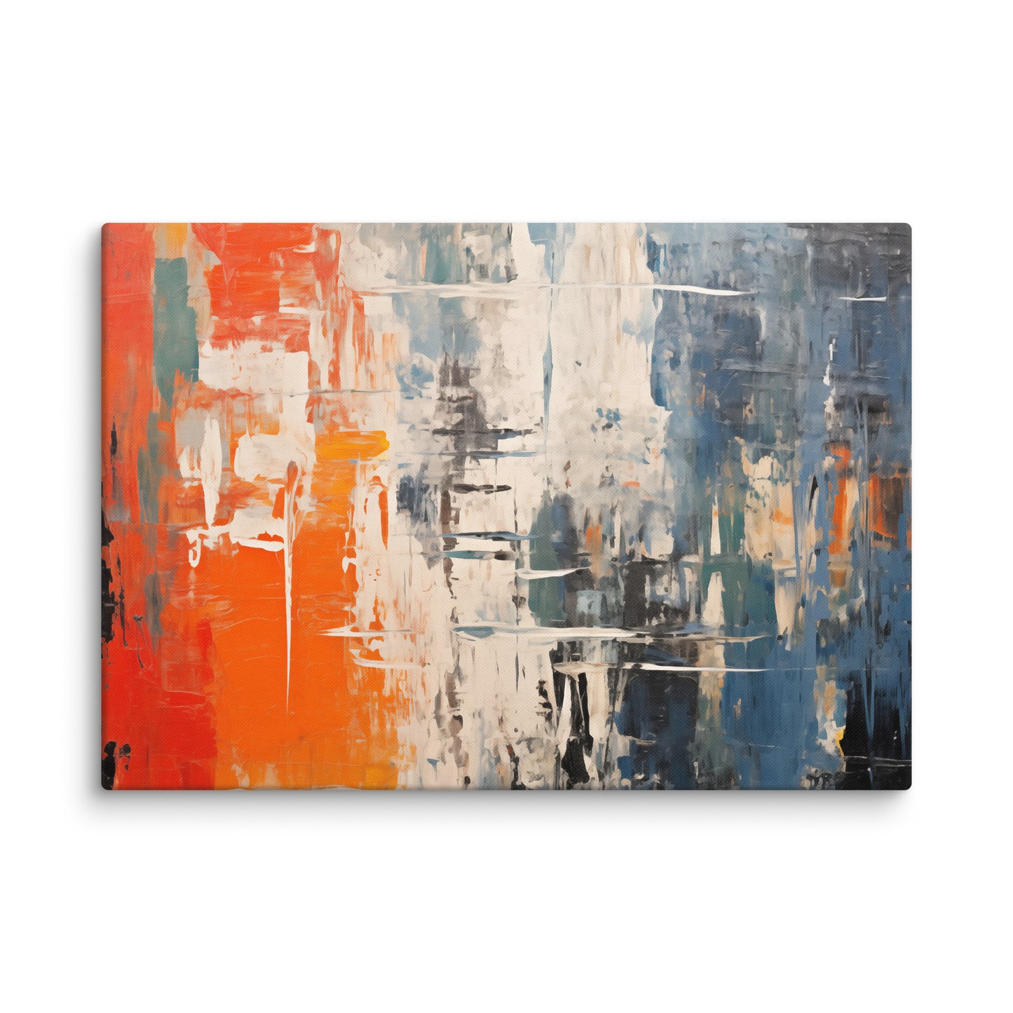 Abstract Artwork: Chromatic Crossroads Digital Painting Canvas Wall Art Print