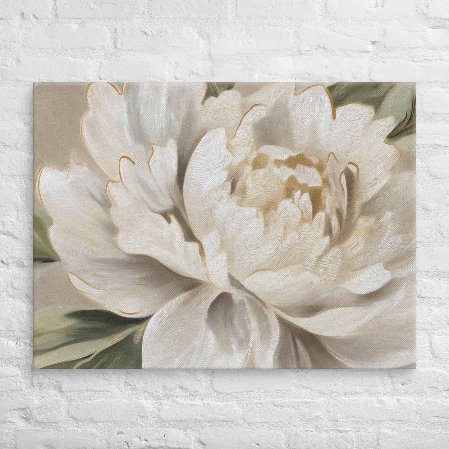 A Whisper of Spring Digital Artwork Peonies Painting Floral Canvas Wall Art Print
