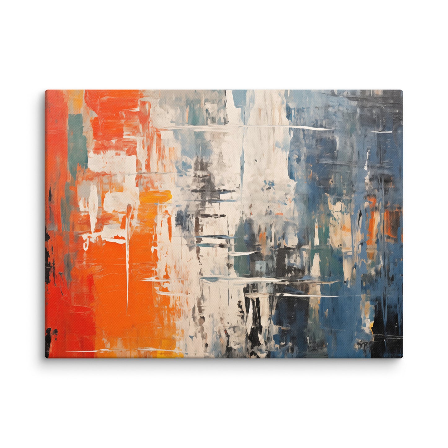 Abstract Artwork: Chromatic Crossroads Digital Painting Canvas Wall Art Print