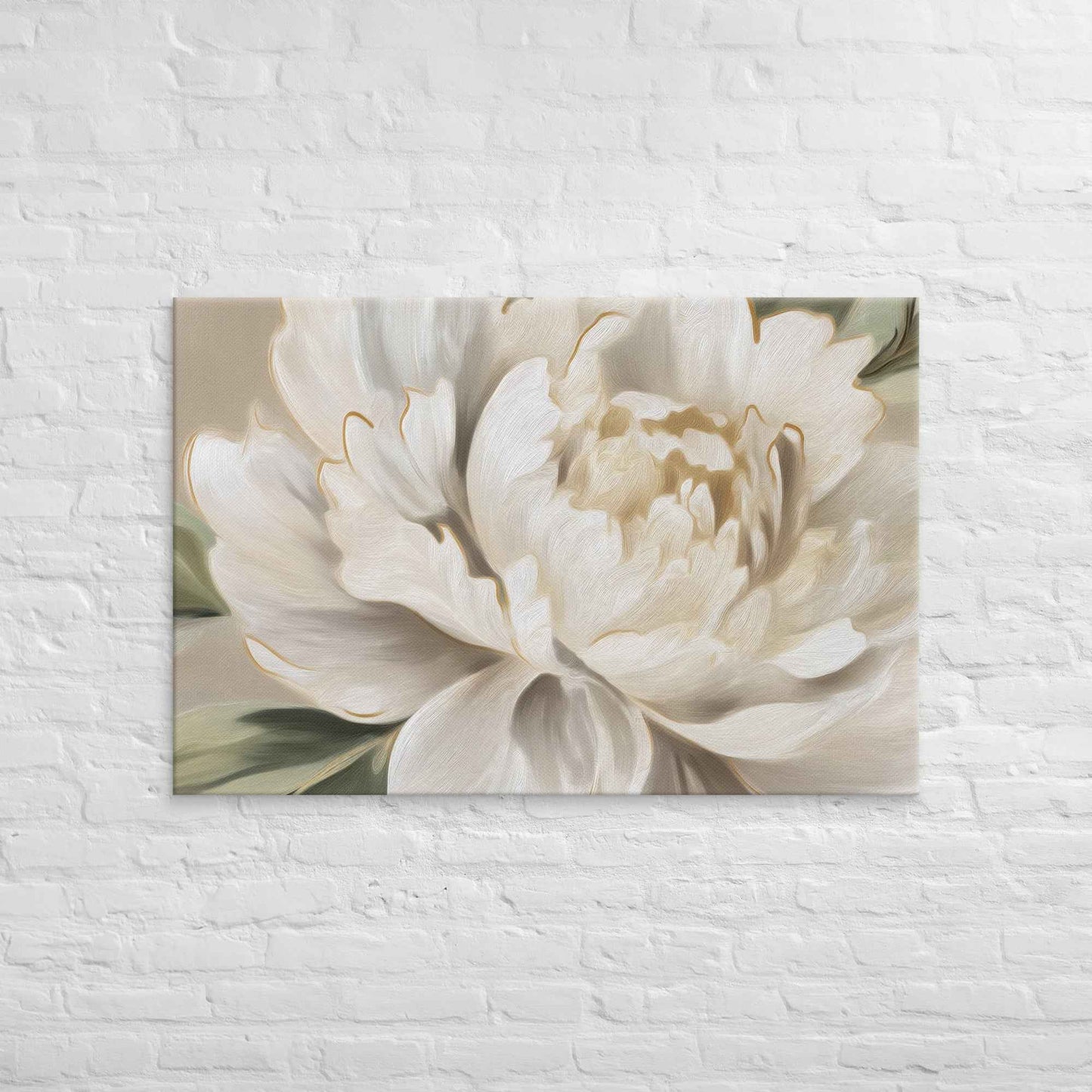 A Whisper of Spring Digital Artwork Peonies Painting Floral Canvas Wall Art Print