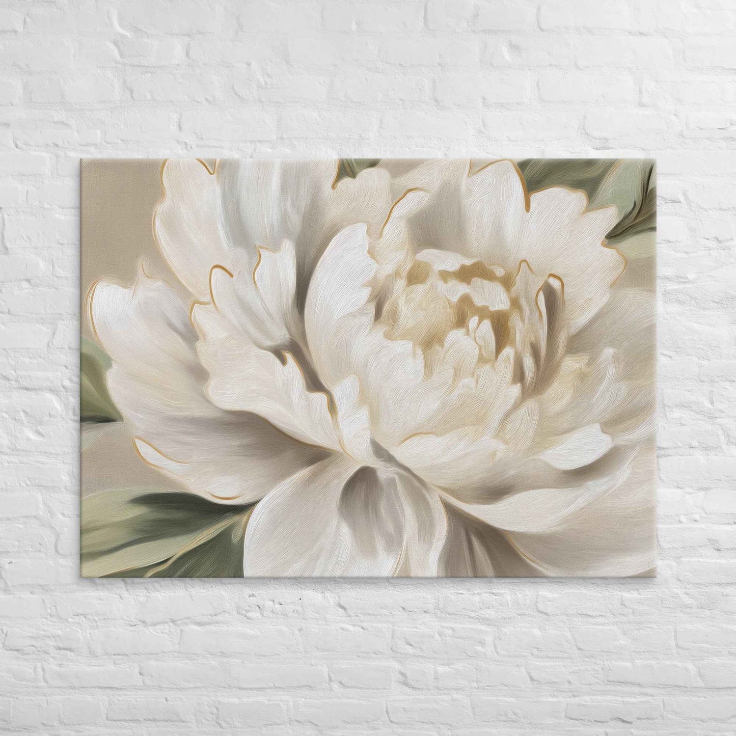 A Whisper of Spring Digital Artwork Peonies Painting Floral Canvas Wall Art Print