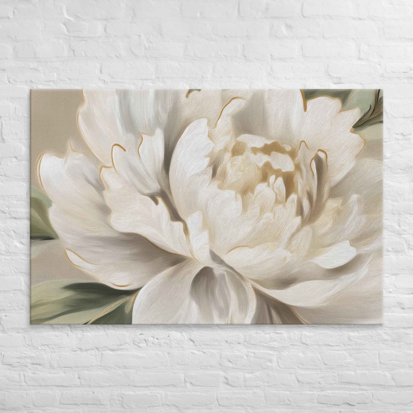 A Whisper of Spring Digital Artwork Peonies Painting Floral Canvas Wall Art Print