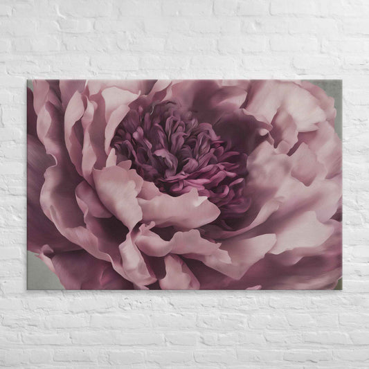 Painted Grace Floral Digital Artwork Pink Peony Wall Art Canvas Print