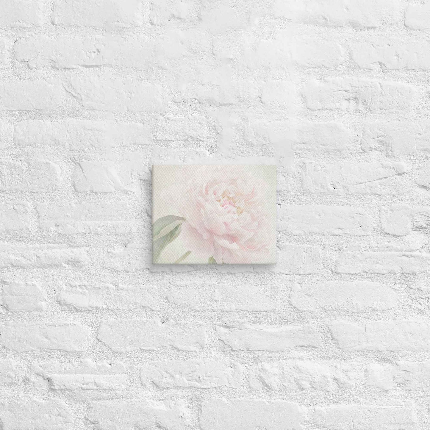 Hazy Bloom Floral Digital Artwork Peony Still Life Canvas Wall Art Print